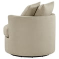thumbnail image 3 of Coaster Debbie Upholstered Swivel Accent Chair, Camel, 3 of 12