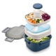 thumbnail image 3 of Salad Lunch Container To Go, 52-oz Salad Bowls with 3 Compartments, Salad Dressings Container for Salad Toppings, Snacks, Men, Women (Blue), 3 of 4