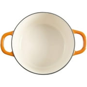 Crock-Pot Artisan 5 Qt Round Cast iron Dutch Oven in SunSet Orange