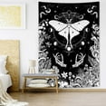 thumbnail image 3 of Boho Black White Mushroom Butterfly Wall Tapestry for Bedroom, Flower and Luna Tapestry Starry Sky Tapestry,Aesthetic Vintage Tapestries Wall Hanging for Living Room and Dorm, 60X40IN, 3 of 4