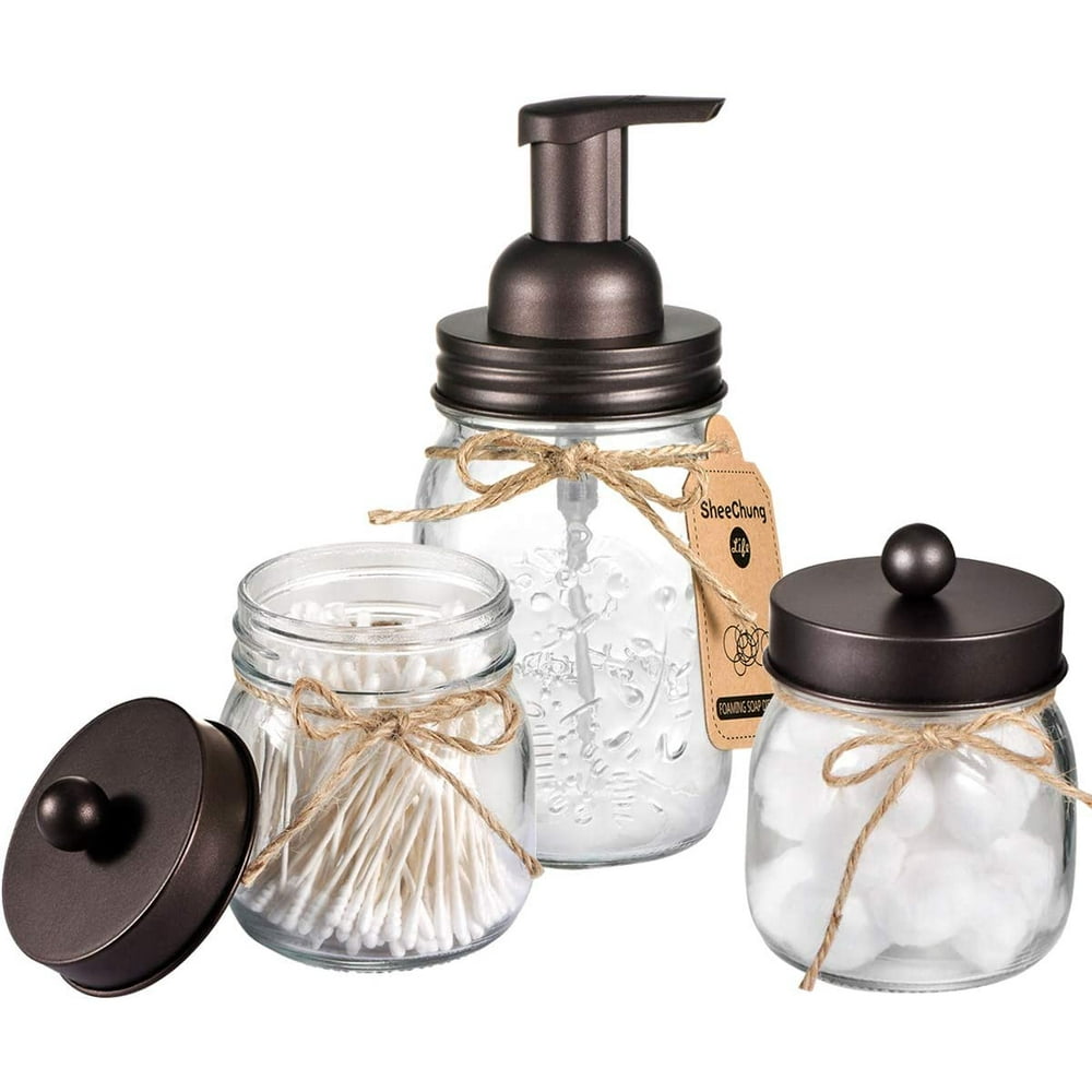 Mason Jar Bathroom Accessories Set Mason Jar Foaming Hand Soap
