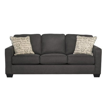Ashley Alenya Microfiber Queen Size Sleeper Sofa In Charcoal Ashley Alenya Microfiber Queen Size Sleeper Sofa in Charcoal - Ashley Alenya Microfiber Queen Size Sleeper Sofa In Charcoal