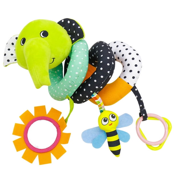 Sonajero De Elefante De Peluche Para Bebé, Juguete Sonajero Colgante Para Bebé, Juguete Envolvente En Espiral, Animal De Peluche Vogacara BA001105-00
