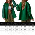thumbnail image 2 of Chaqueta con botones Chaqueta de manga larga Abrigos de moda para mujer al aire libre Ygjytge Verde T L para Mujer, 2 of 7