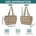 thumbnail image 4 of FORMRS Tote Bag for Women Quilted Large Capacity Travel Work Carry On Shoulder Handbag, Beige Geometric, 4 of 7
