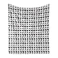 thumbnail image 1 of Leaves Soft Flannel Fleece Throw Blanket, Monochrome Pattern of Fall Oak Leaves Inky and Grunge Floral Theme, Cozy Plush for Indoor and Outdoor Use, 70" x 90", Charcoal Grey and White, by Ambesonne, 1 of 5