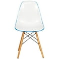thumbnail image 2 of LeisureMod Dover Molded Side Chair Set of 2 (White Blue), 2 of 7