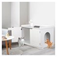 Jadona 2 Door Cat Litter Box Enclosure Cat Washroom Storage Bench Cat