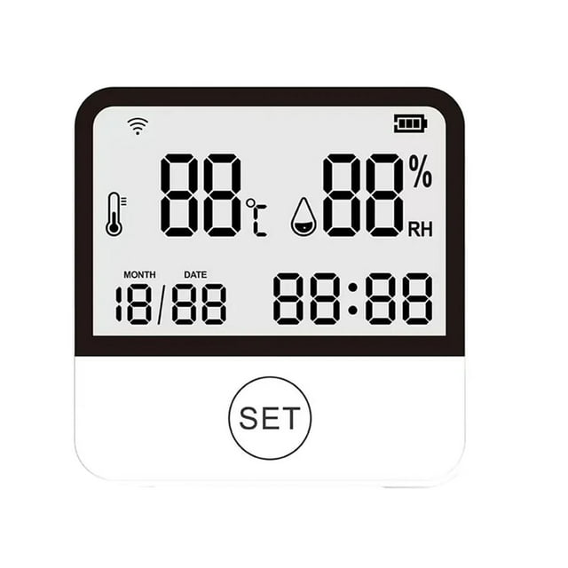 Xingzhi Tuya WiFi Smart Thermometer Adjustable Digital Hygrometer Temperature Humidity Sensor Meter Remote Measurement Clock