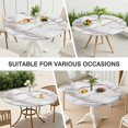 thumbnail image 7 of White Marble Rose Gold Line Pattern Round Fitted Tablecloth with Elastic Edge,Dining Table Cover Waterproof,Outdoor Round Tablecloth for Camping,Dining,Indoor and Outdoor, 7 of 7