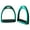 Hunter Green, variant on Horse Saddle English 4-1/2" Wide Composite Lightweight Stirrups Green 51113GR