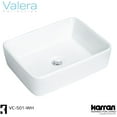 thumbnail image 5 of Karran Usa VC-501-WH Valera 18-3/4" Rectangular Vitreous China Vessel Bathroom Sink -, 5 of 6