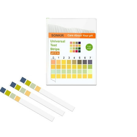 PH Test Strips 0-14, Universal Strips(100ct) To Test Urine, Saliva, Water, Pool, Hot Tub, Hydroponics, Garden Soil, and