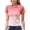 Pink, variant on Daznico Women's Gradient Workout Tee, Slim Fit Short Sleeve Round Neck Stretch Top for Yoga & Daily Wear,M