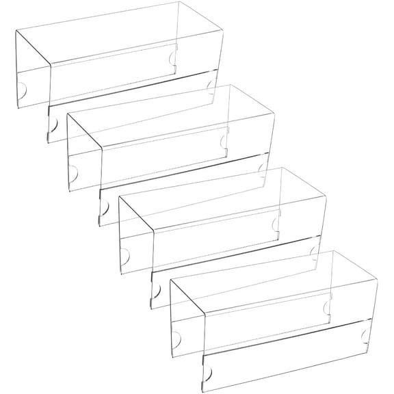 4Pcs Acrylic Cubicle Name Plate Holder Clear Cubicles Name Plate Sign Changeable Cubicles Nameplate Holder fits 2.8 Inch Cubicle Wall