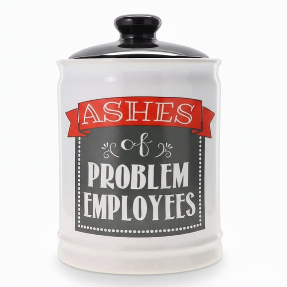 Cottage Creek Ceramic Ashes of Problem Piggy Bank, Candy Jar for Desk Decor