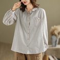 thumbnail image 5 of Womens Blouses Long Sleeve Shirt Women Casual Fashion Solid Color Button T-Shirt Long Sleeves One Shoulder Top Blouse Tops White-1 XL, 5 of 9