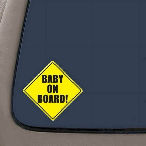 Baby On Board Vinyl Decal Sticker | 5-Inch By 5-Inch | Vinyl Decal Sticker | Car Truck Van SUV Laptop Macbook Wall Decals