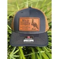 thumbnail image 2 of Wild Turkey Bourbon Genuine Leather Patch Hat, Snapback Trucker 112 Style Hat, bourbon turkey patch hat, bourbon lover hat, bourbon hat. Leather Patch Trucker Hat, 2 of 5