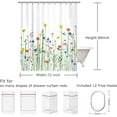 thumbnail image 4 of Floral Shower Curtain for Bathroom Flower Shower Curtain Watercolor Shower Curtain Wildflower Flowered Bathroom Curtain with Hooks Decorative Pretty Plant Shower Curtain, 72" W x 84 "H, 4 of 6