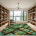thumbnail image 2 of ODIKA 4'x6' Machine Washable Non-Slip Area Rug, Graphic Green High Traffic Rug, Green, 1006636, 2 of 7