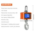 thumbnail image 3 of Báscula de Grúa de Alta Resistencia, Capacidad de 1000 kg, Pantalla LCD Retroiluminada, Fácil Operación con Retención de Datos, Tara, Cero, Para La Industria Alimentaria/Acero, 3 of 7