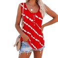 thumbnail image 2 of Pompotops Mode Femmes Décontracté Imprimé Chandail Sans Manches T-Shirt Hauts Blouse Boutons, 2 of 7