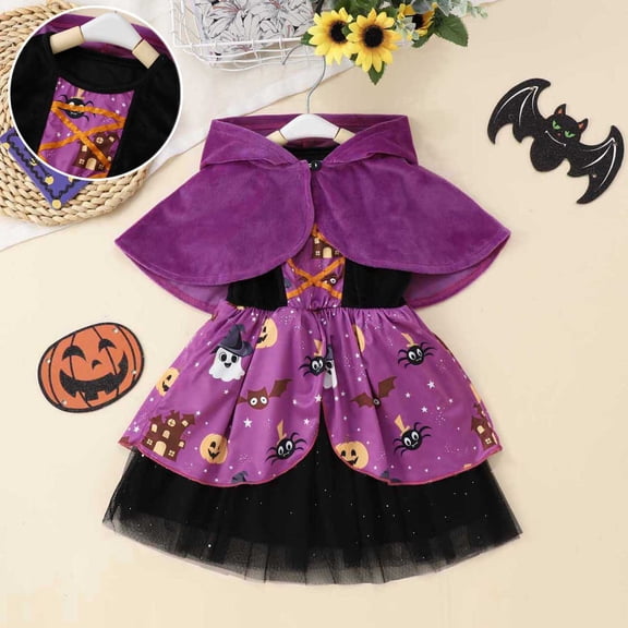 Toddler Girl Witch Outfit Tulle Dress Girls Witch Outfit Outfit Kids Halloween Outfit Toddler Kids Baby Girls Dress 18-24 Months