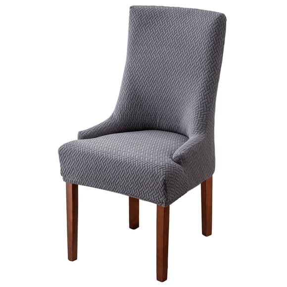 6PCS Wingback Side Chair Cover Stretch Dining Accent Chair Covers Slipcovers with Arm Reusable Printed Sloping Arm Chair Accent Chair Protector Seat Covers for Dining Room Banquet Decor