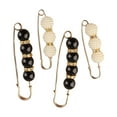 thumbnail image 3 of 4 Pieces Women Pearl Brooch DIY Crafts Waistband Decor Adjust Clip Clasps Tightening Waist Safety Pins for Shirt Shawl Dress B, 3 of 8