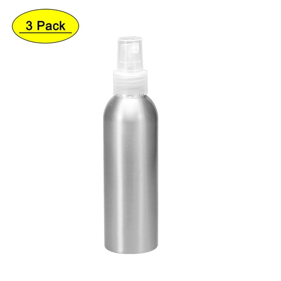 Uxcell 5oz/150ml Spray Bottle with Clear Mist Sprayer Aluminium  Silver Tone 3Pack