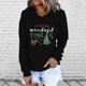thumbnail image 2 of Gibobby Sudadera con Capucha Navidad Mujer Sudadera Casual Y 2 K Impreso Sudadera Suelta Cuello Rojoondo Manga Larga Sudadera Blusa (Negro, XL), 2 of 5