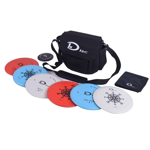 Set inicial de disc golf 1st Disc de 7 piezas con bolsa y toalla