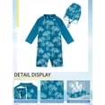 thumbnail image 4 of weVSwe Toddler Boy Swimsuit with Hat, 0-3 Years, UPF 50+ Sun Protection, Back Zipper, Beautiful Design, 4 of 7