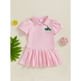 thumbnail image 3 of Kids Toddler Baby Girl Golf Outfit Golf Polo Dress Short Sleeve Hole in One Golf Summer Tennis A Line Dresses, 3 of 9