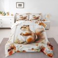 thumbnail image 2 of Erosebridal 3D Squirrel Bedding Queen Comforter Set, Watercolor Flower Down Comforter, Rustic Animal Decor, Ultra Soft 3pcs, 2 of 8