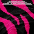 thumbnail image 2 of Pink Black Zebra Print Flannel Blanket Ultra-Soft Cozy Plush Blanket Throw Blankets Couch Chair Living Room Air Conditioning Cool Blankets 50"x60", 2 of 6