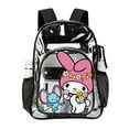 thumbnail image 4 of Kuromi And My Melody Clear Backpack Heavy Duty See Through Bookbag Transparent Bag for Colleges School Work Sport Travel, 4 of 7