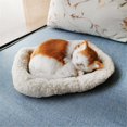 thumbnail image 3 of MesaSe Realistic Sleeping Plush Breathing Cat Furry Dog With Mat Creative Animals Decor, 3 of 3