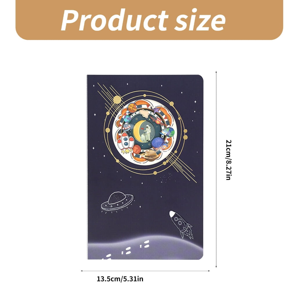 Space Wonderland Notebook for Writing Drawing Noting, 120 Pages Notebook Journal