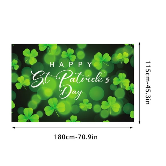 St Patrick'S Day Gifts,Luck of the Irish St Patricks Day Flags Double Printed Banner Shamrocks Hat Gold Coins Luck Green Yard Sign Trefoil Poster Photo Irish Holiday Decorations