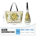 thumbnail image 4 of Daiia Daisies And Wildflowers Beach Travel Bag - Water-Resistant Beach Bag, Lightweight Tote with 7 Pockets for Women and Men - Gym,Pool,Camping,Reusable Grocery Bag, 4 of 7
