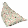 thumbnail image 2 of Cartoon Lounger Chair Bag, Square Checkered Pattern Cat Cow Sleeping Girl Ornamental Milk Bottle Drawing, High Capacity Storage with Handle Container, Lounger Size, Multicolor, by Ambesonne, 2 of 5