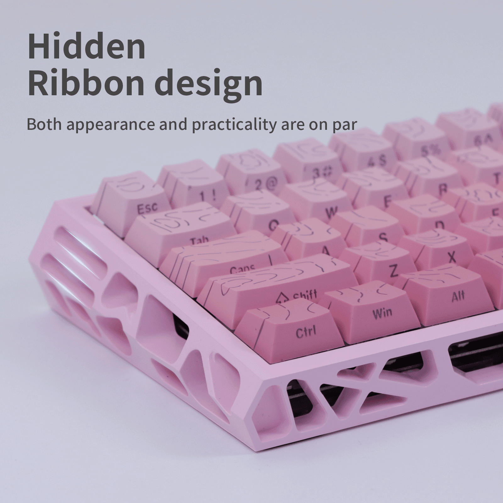 Magnetic Switch Gaming Keyboard, 61-Key 60% Layout, 6-Color Skeleton Hollow Case, RGB Backlit, Full N-Key Rollover, Hot-Swappable Adjustable Magnetic Switches, Backlit PBT Keycaps