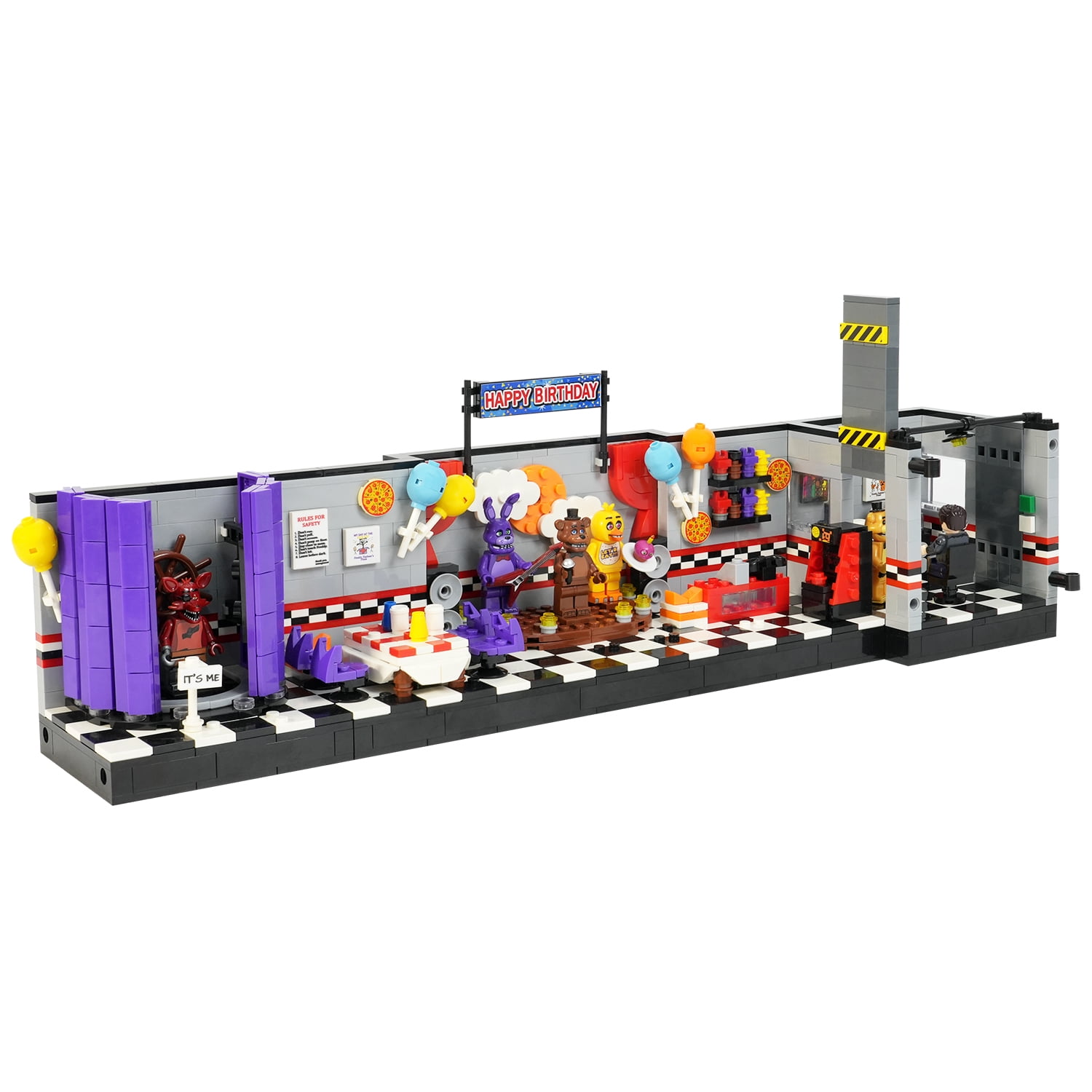 FNAF Five Nights at Freddy's Midnight Bear Stage MOC Building Block Set 1140pcs