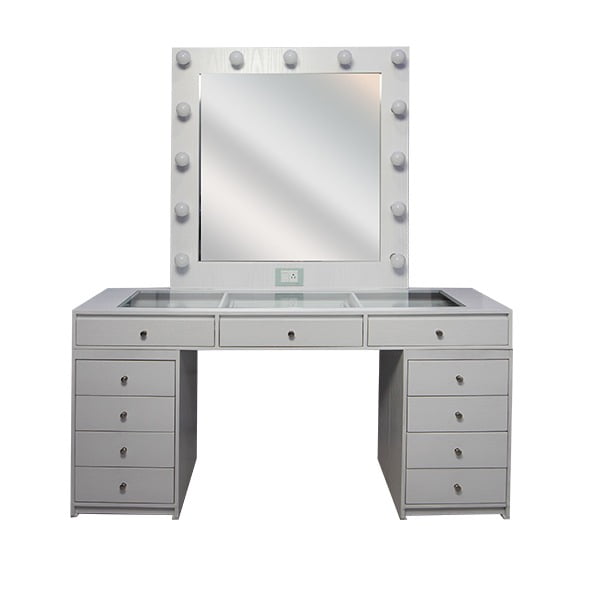 Tocador sofisticado R21 Muebles con espejo iluminación led 13 focos ahorradores TOCADOR HOLLYWOOD