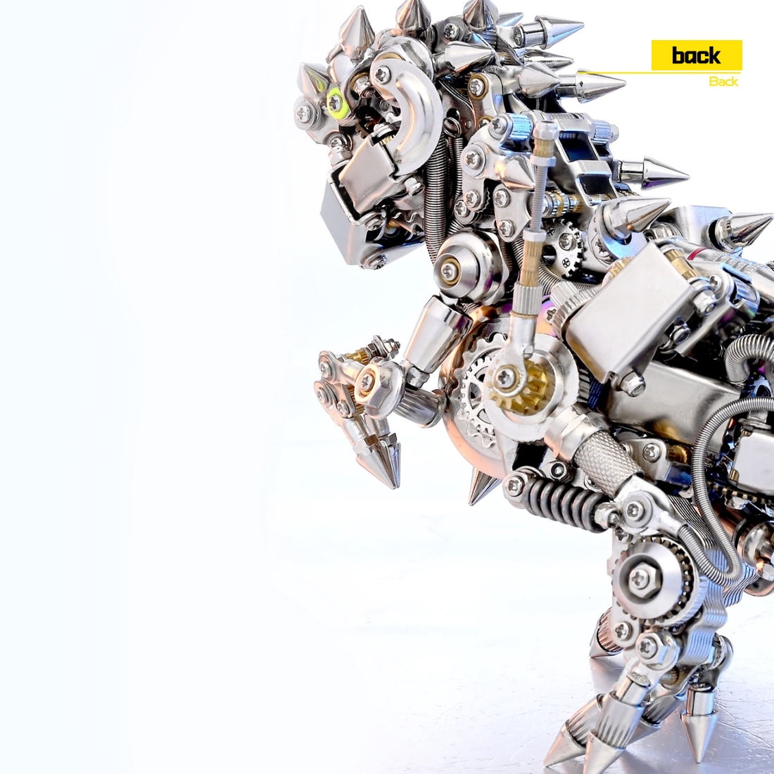 3D Metal Puzzle Mecha Dragon with Wings DIY Assembly Kit Steampunk Style Model Building Project Creative Handmade Display Art(ZYX028/1450pcs+)