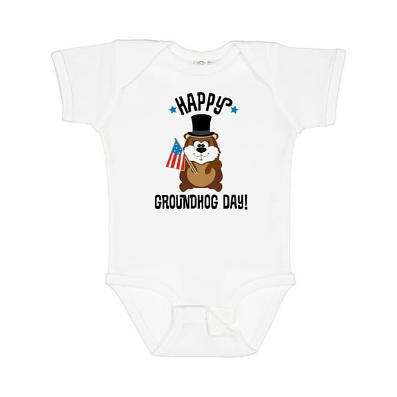 Inktastic Happy Groundhog Day February Boys or Girls Baby Bodysuit