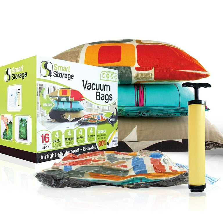 Vacuum Sealer With Hand Pump -Food Sealer Valve System -Sous Vide Bags Keep  Food Saver Longer-Storage Bags Sealed,Reusable,Practical (5 Bags)