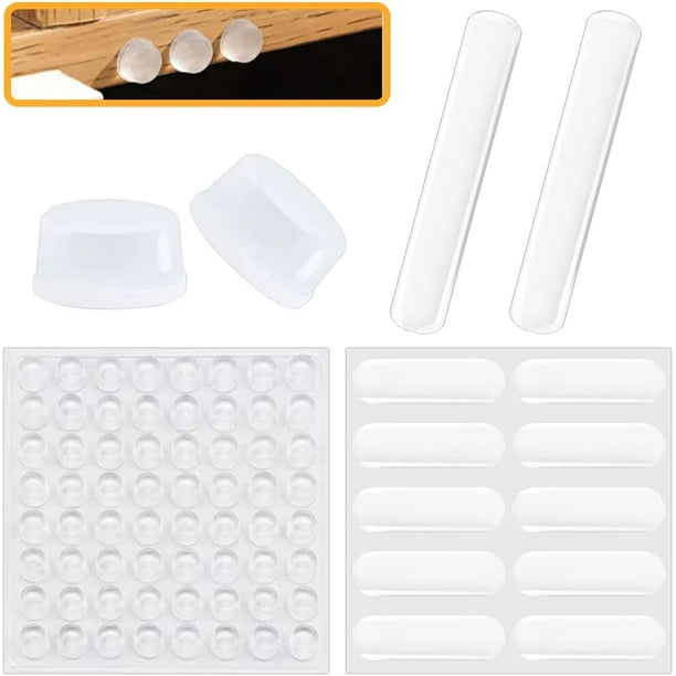 Clear Door Bumper Strips, Silicone Rubber Bumpers Self Adhesive